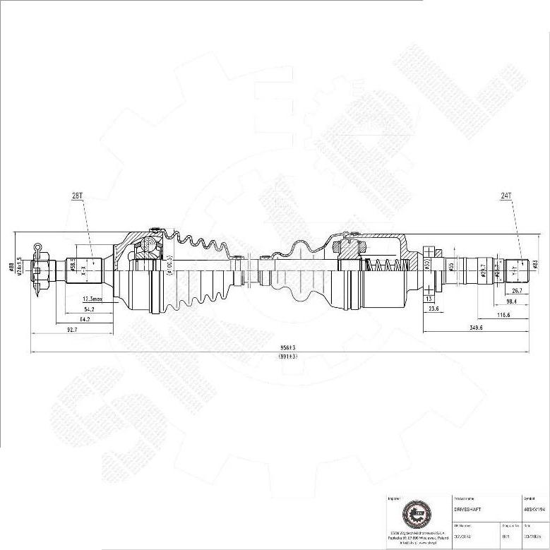 Esen SKV 40SKV194 - Arbre de transmission droxauto.com