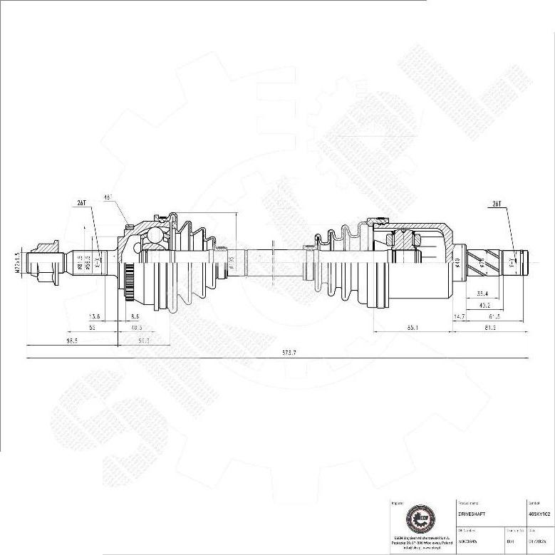 Esen SKV 40SKV102 - Arbre de transmission droxauto.com