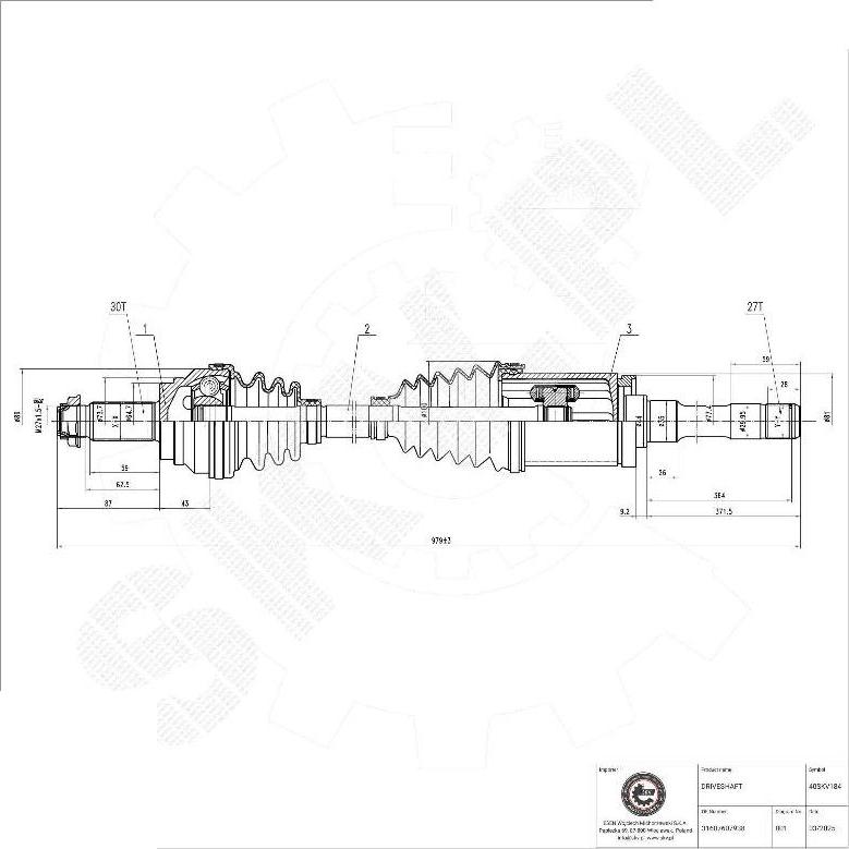 Esen SKV 40SKV184 - Arbre de transmission droxauto.com