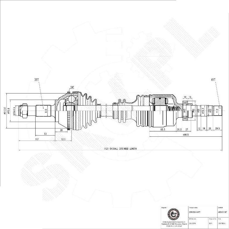 Esen SKV 40SKV187 - Arbre de transmission droxauto.com