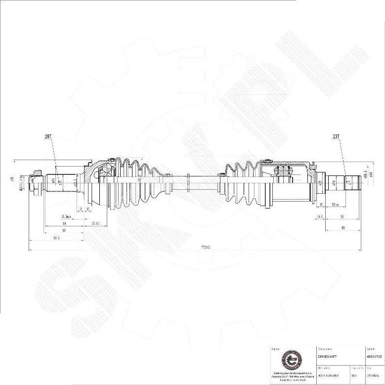 Esen SKV 40SKV133 - Arbre de transmission droxauto.com