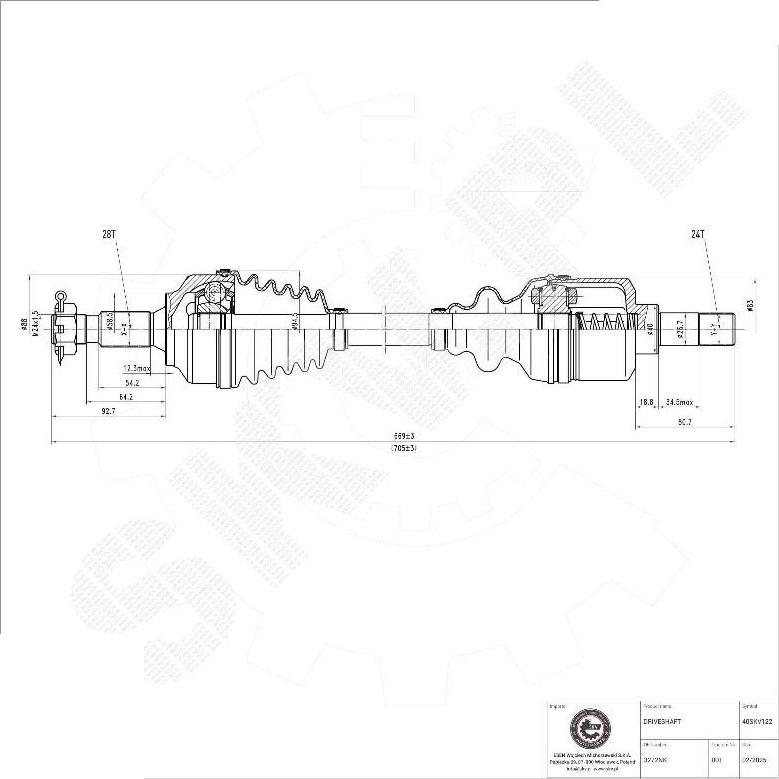 Esen SKV 40SKV122 - Arbre de transmission droxauto.com