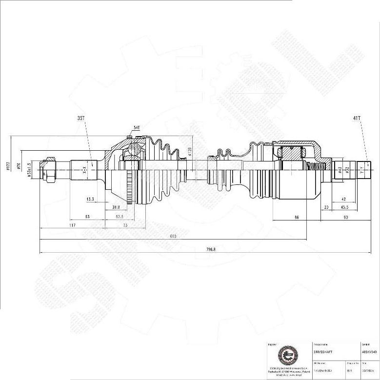 Esen SKV 40SKV340 - Arbre de transmission droxauto.com