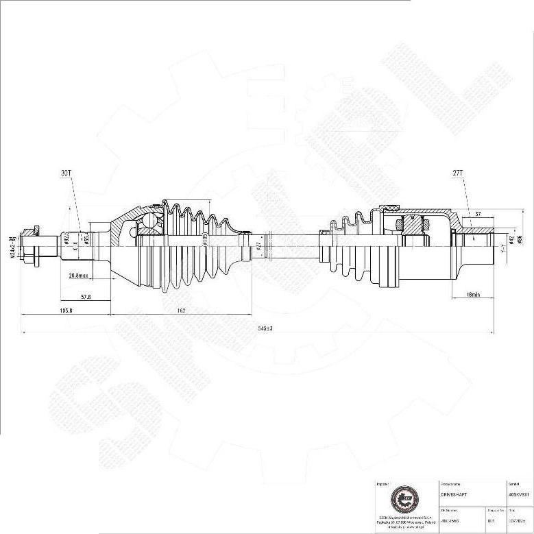 Esen SKV 40SKV331 - Arbre de transmission droxauto.com