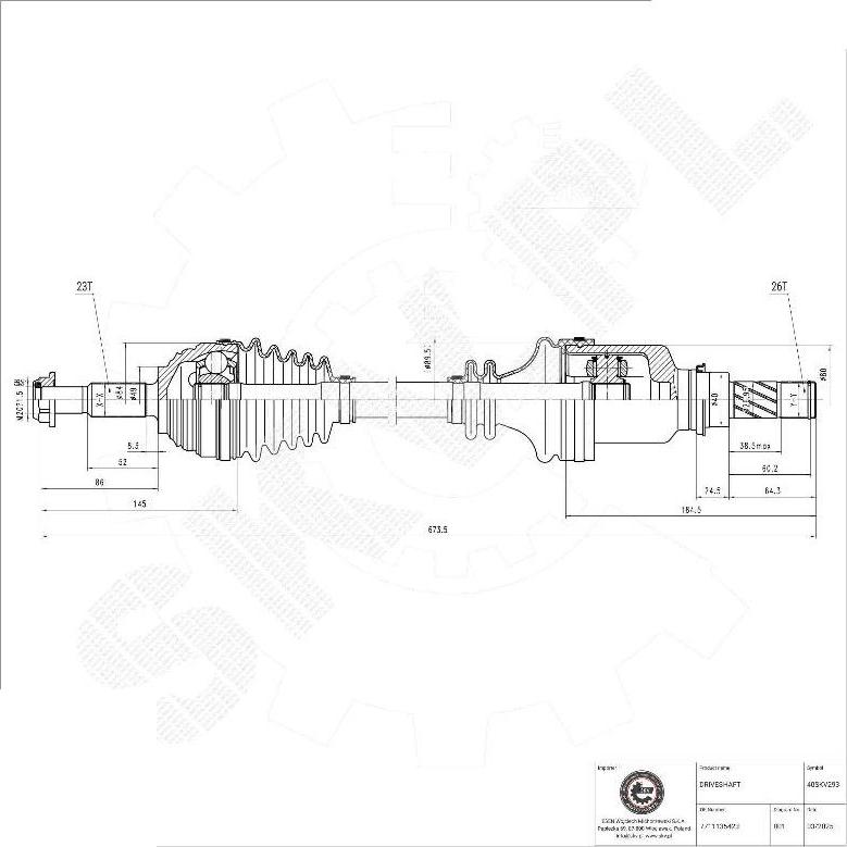 Esen SKV 40SKV293 - Arbre de transmission droxauto.com