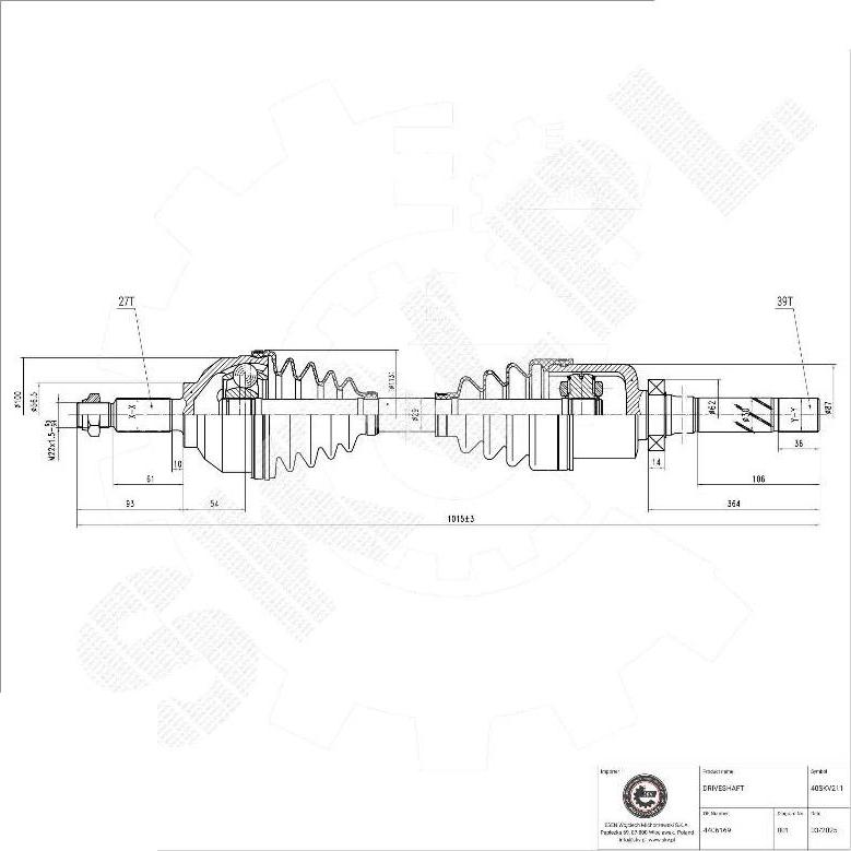 Esen SKV 40SKV211 - Arbre de transmission droxauto.com