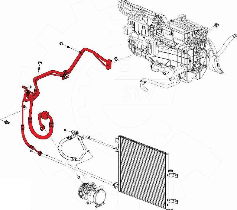 Esen SKV 43SKV590 - Conduite à haute / basse pression, climatisation droxauto.com