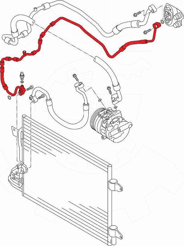 Esen SKV 43SKV534 - Conduite à haute pression, climatisation droxauto.com