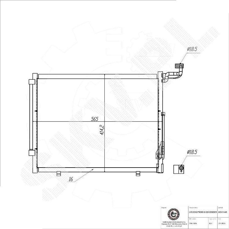 Esen SKV 86SKV445 - Condensateur, climatisation droxauto.com