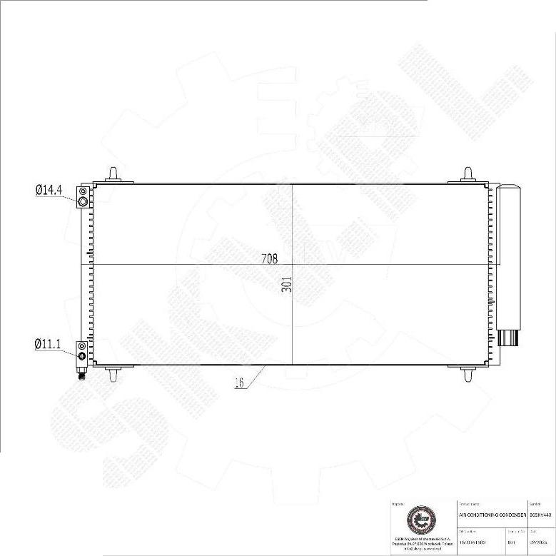 Esen SKV 86SKV443 - Condensateur, climatisation droxauto.com