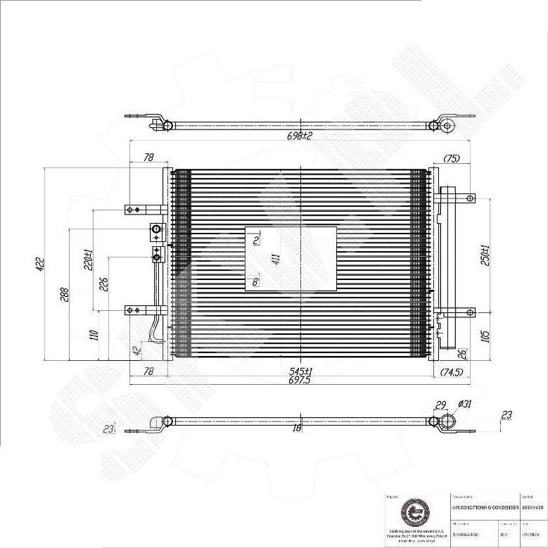 Esen SKV 86SKV438 - Condensateur, climatisation droxauto.com