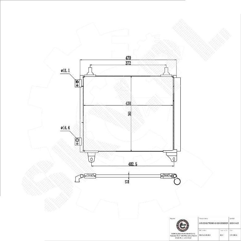 Esen SKV 86SKV421 - Condensateur, climatisation droxauto.com