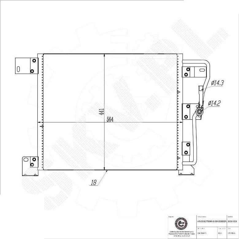 Esen SKV 86SKV556 - Condensateur, climatisation droxauto.com
