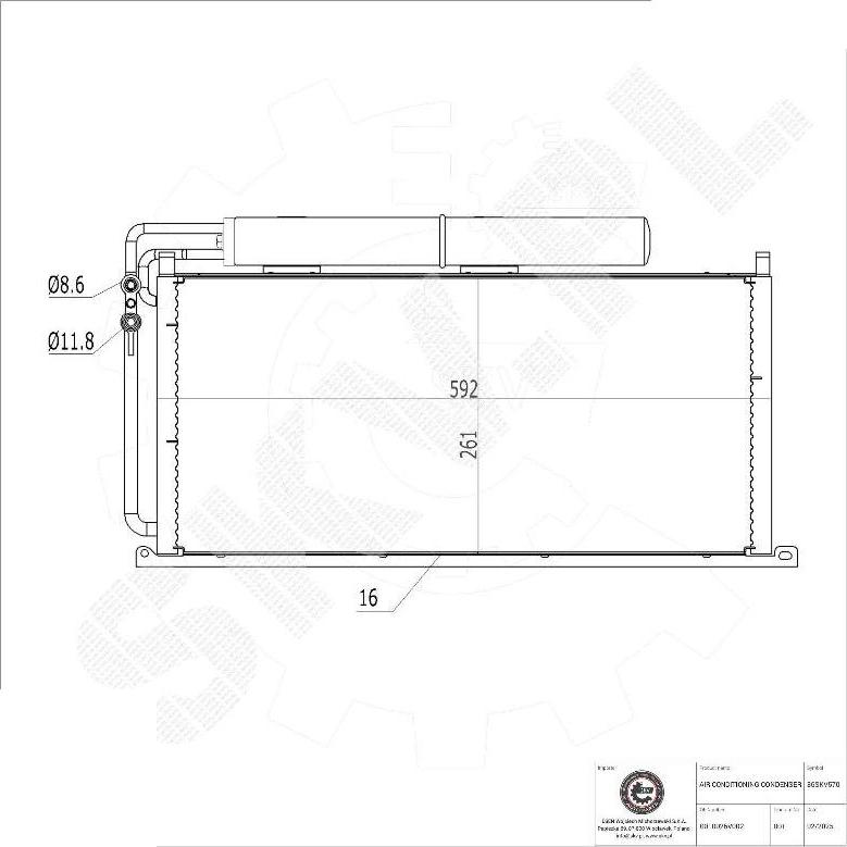Esen SKV 86SKV570 - Condensateur, climatisation droxauto.com