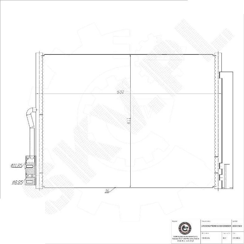 Esen SKV 86SKV602 - Condensateur, climatisation droxauto.com