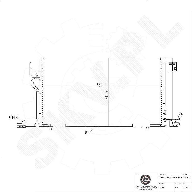 Esen SKV 86SKV610 - Condensateur, climatisation droxauto.com