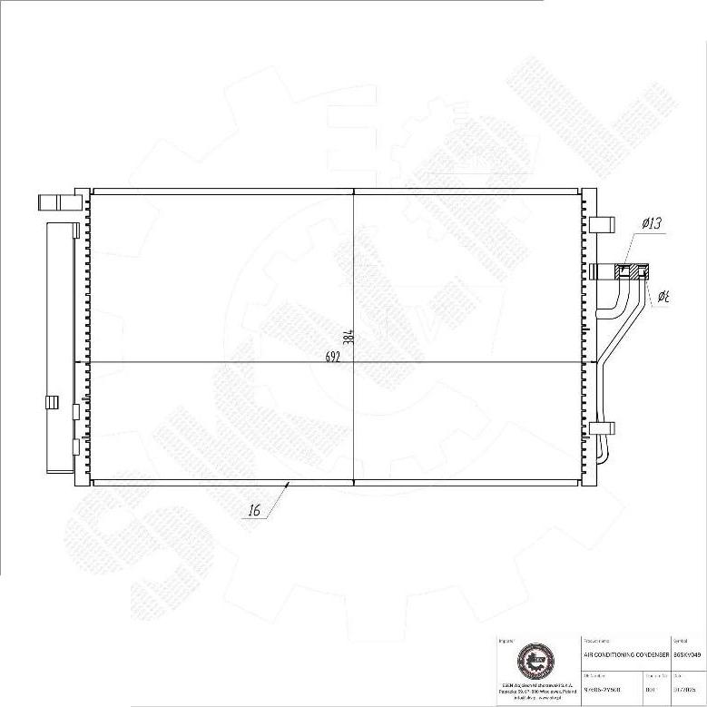 Esen SKV 86SKV049 - Condensateur, climatisation droxauto.com