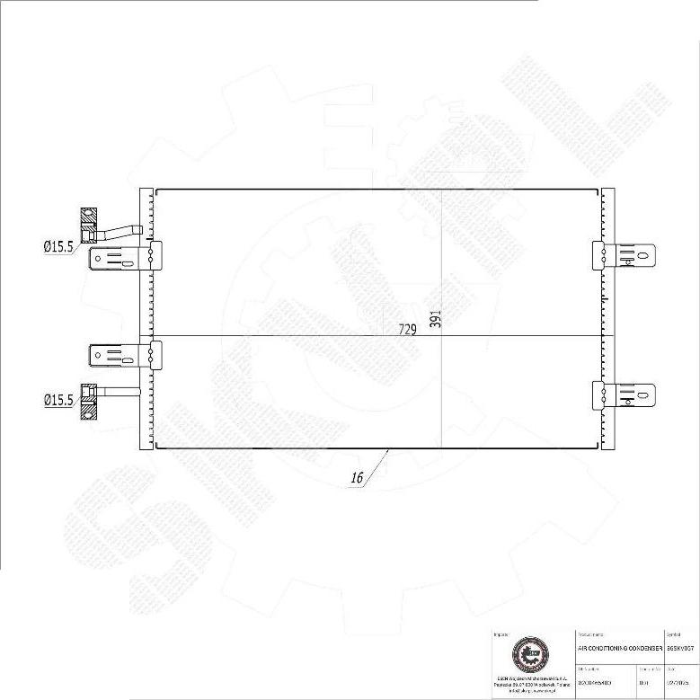 Esen SKV 86SKV057 - Condensateur, climatisation droxauto.com