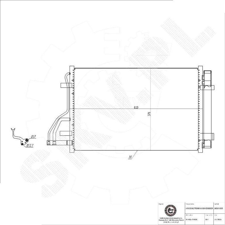 Esen SKV 86SKV031 - Condensateur, climatisation droxauto.com