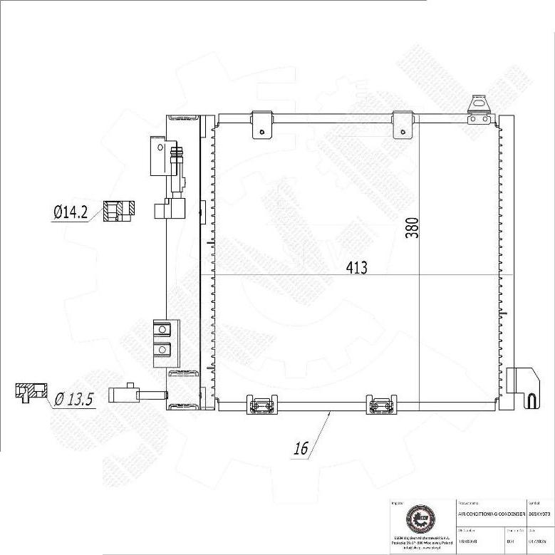 Esen SKV 86SKV073 - Condensateur, climatisation droxauto.com