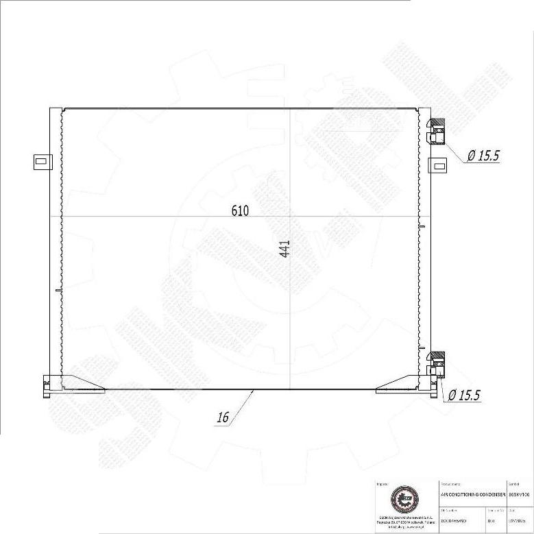 Esen SKV 86SKV106 - Condensateur, climatisation droxauto.com