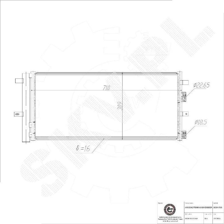 Esen SKV 86SKV185 - Condensateur, climatisation droxauto.com