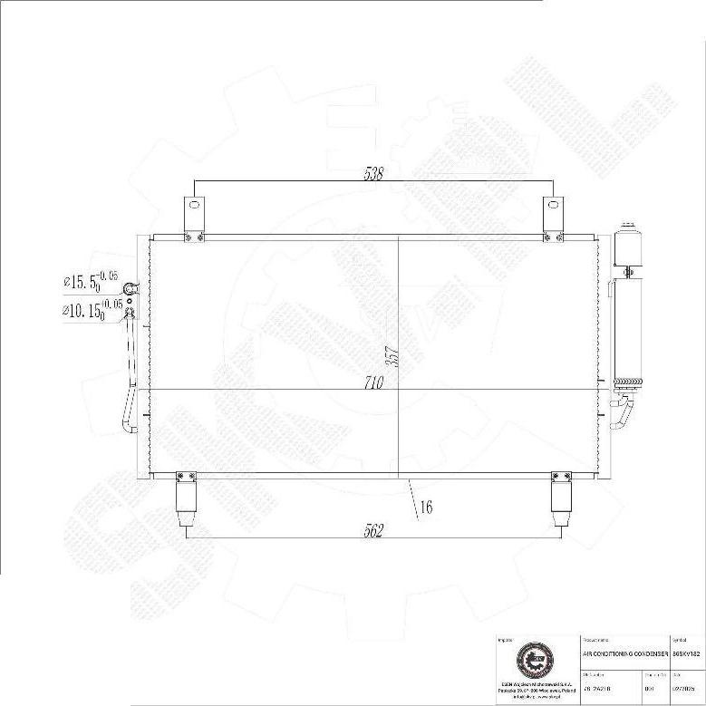 Esen SKV 86SKV182 - Condensateur, climatisation droxauto.com