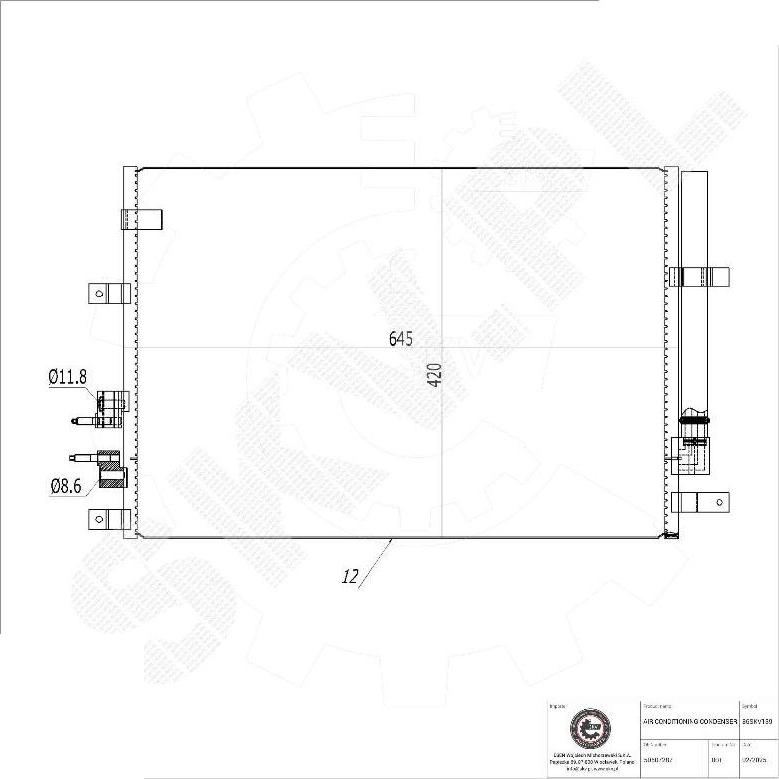 Esen SKV 86SKV139 - Condensateur, climatisation droxauto.com