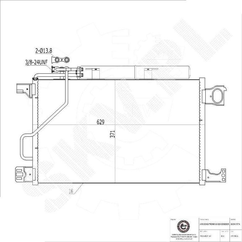 Esen SKV 86SKV174 - Condensateur, climatisation droxauto.com