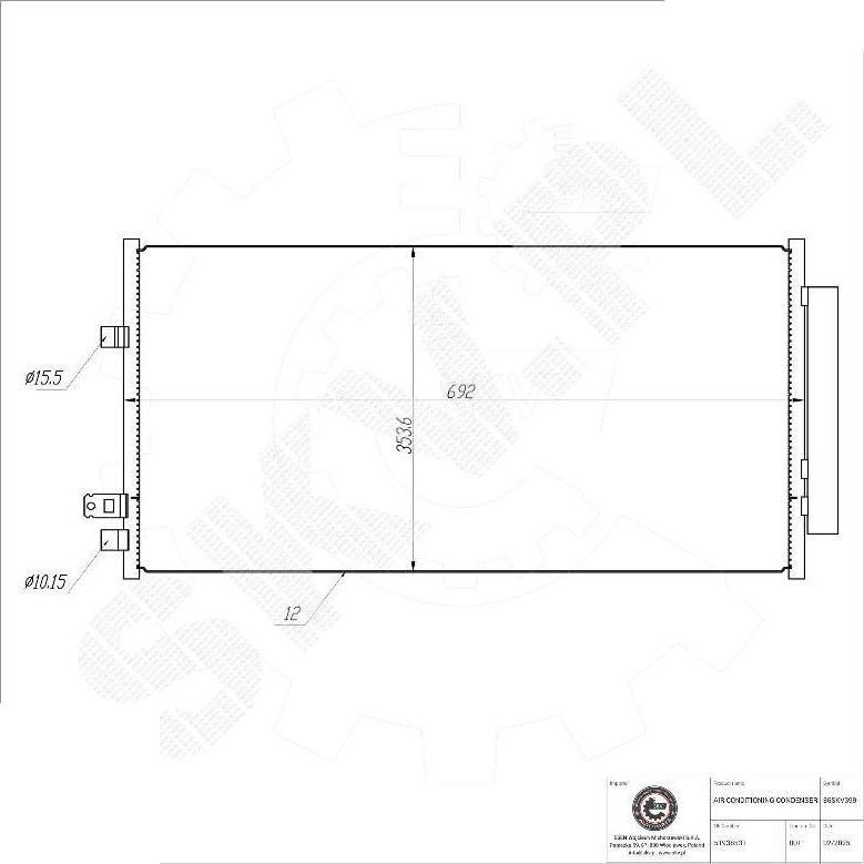 Esen SKV 86SKV399 - Condensateur, climatisation droxauto.com