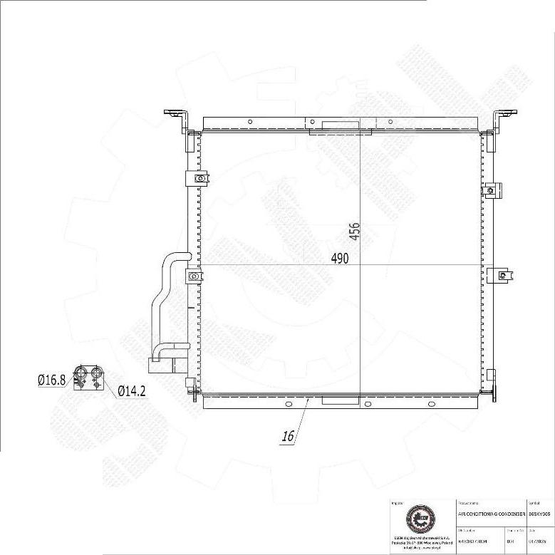 Esen SKV 86SKV365 - Condensateur, climatisation droxauto.com