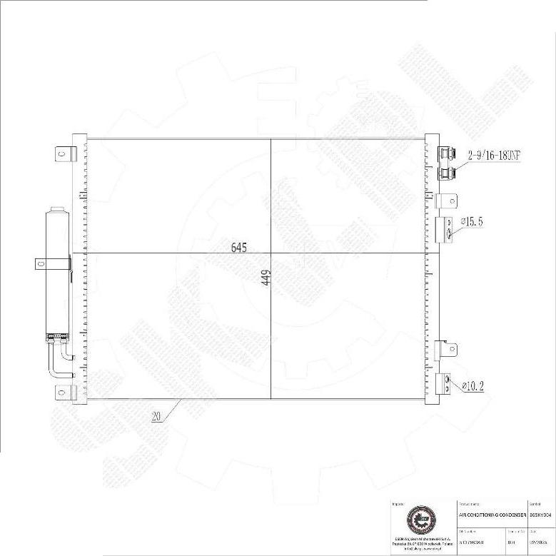 Esen SKV 86SKV304 - Condensateur, climatisation droxauto.com