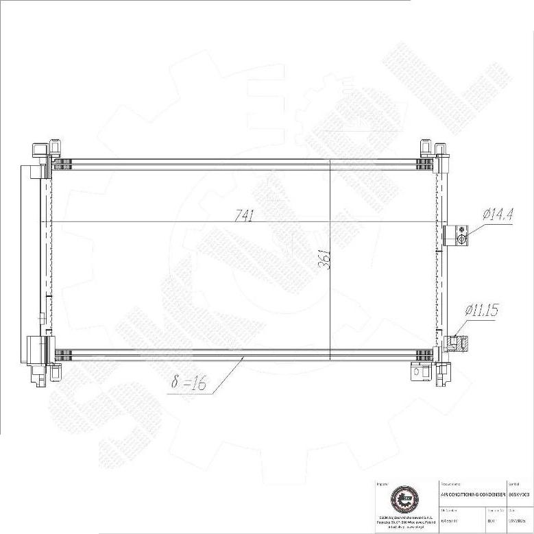 Esen SKV 86SKV303 - Condensateur, climatisation droxauto.com