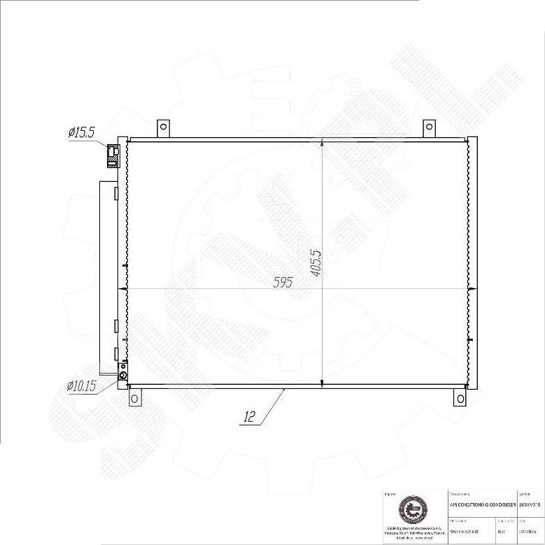 Esen SKV 86SKV315 - Condensateur, climatisation droxauto.com