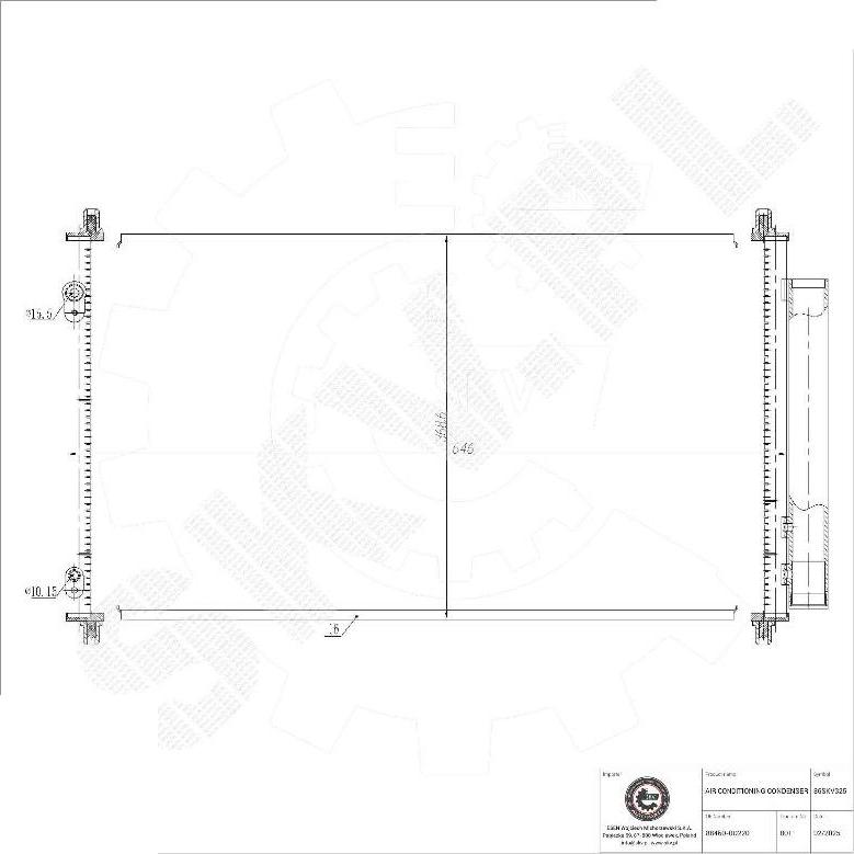 Esen SKV 86SKV325 - Condensateur, climatisation droxauto.com