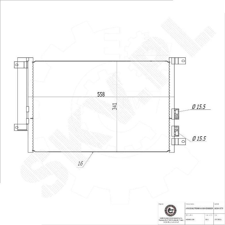 Esen SKV 86SKV373 - Condensateur, climatisation droxauto.com