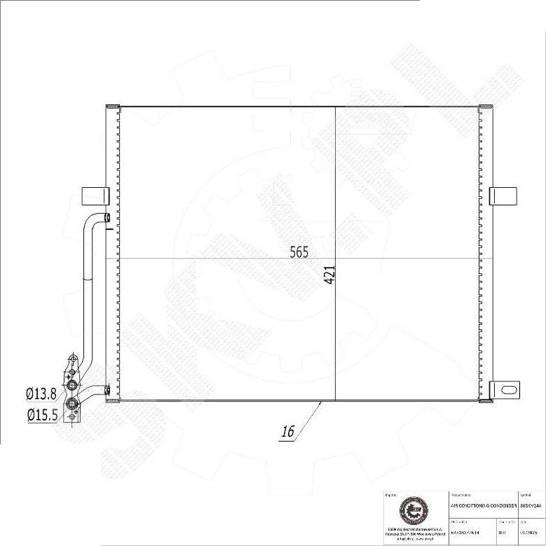 Esen SKV 86SKV244 - Condensateur, climatisation droxauto.com