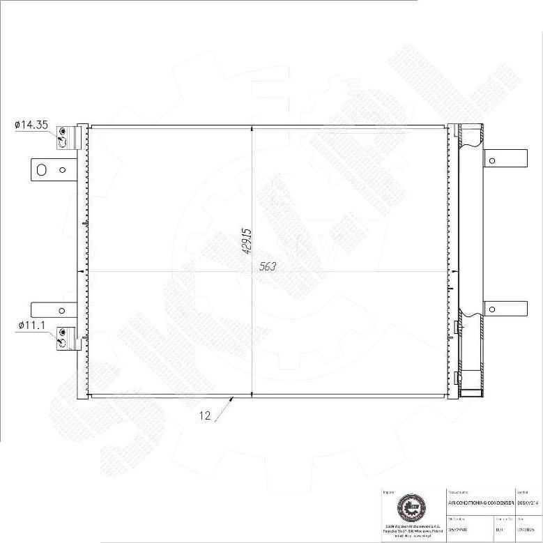 Esen SKV 86SKV214 - Condensateur, climatisation droxauto.com