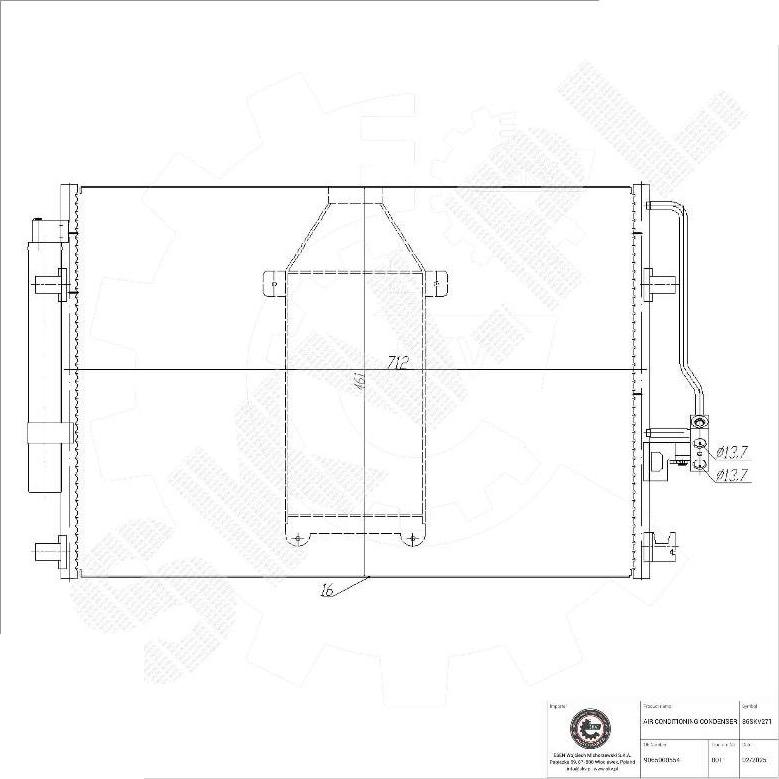 Esen SKV 86SKV271 - Condensateur, climatisation droxauto.com