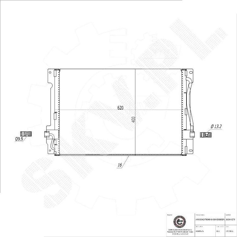 Esen SKV 86SKV273 - Condensateur, climatisation droxauto.com