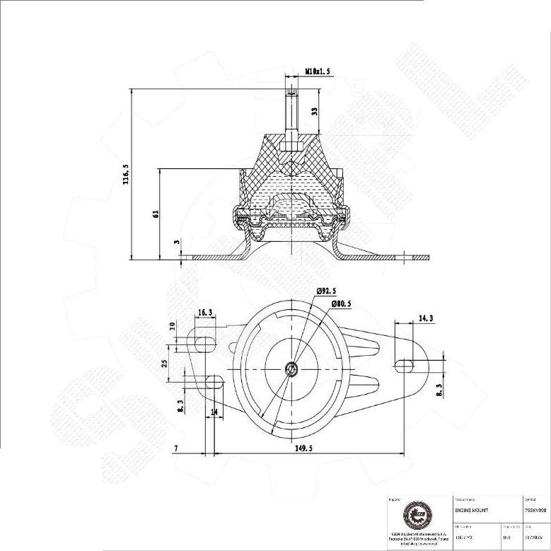Esen SKV 75SKV098 - Support moteur droxauto.com