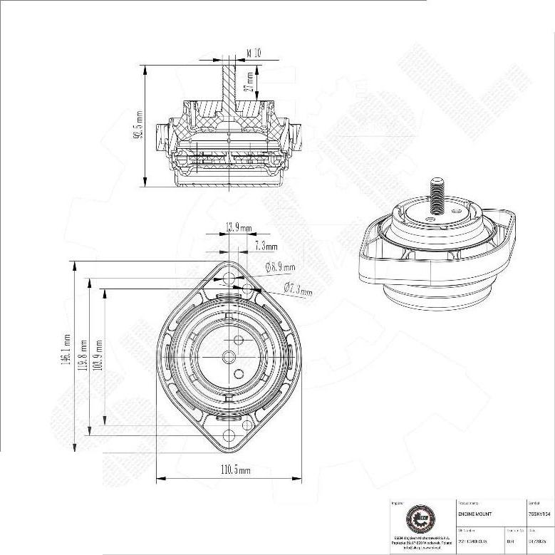Esen SKV 75SKV154 - Support moteur droxauto.com