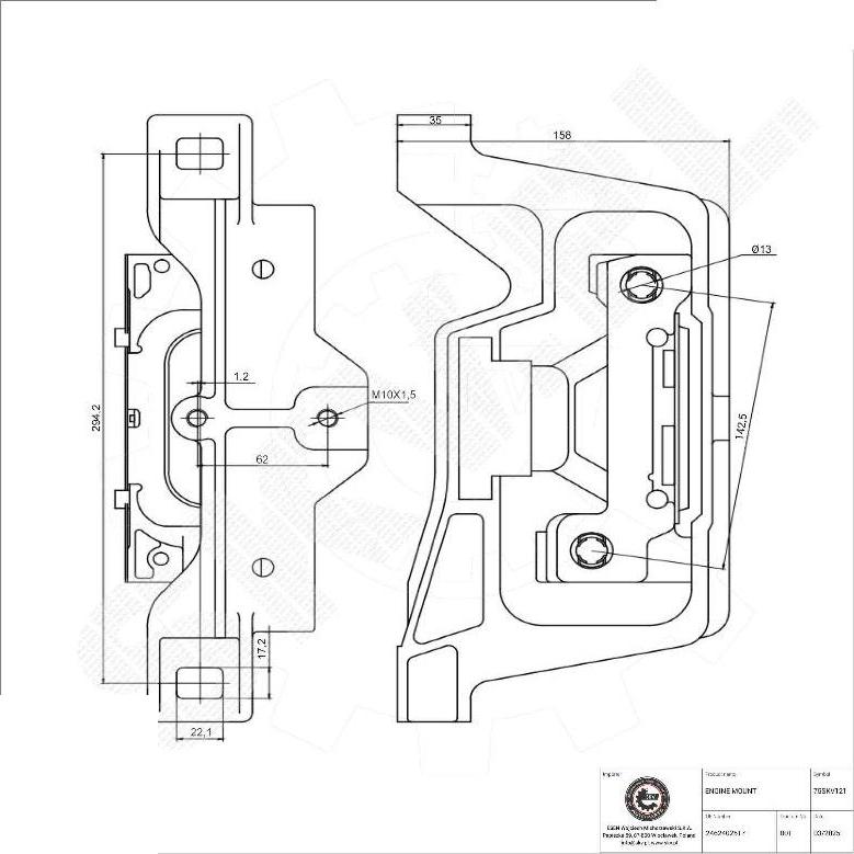 Esen SKV 75SKV121 - Support moteur droxauto.com
