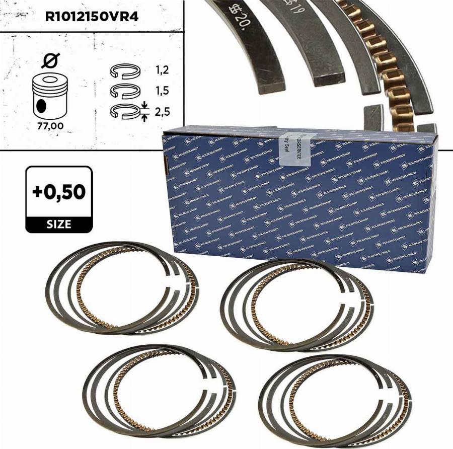 ET Engineteam R1012150VR4 - Jeu de segments de pistons droxauto.com
