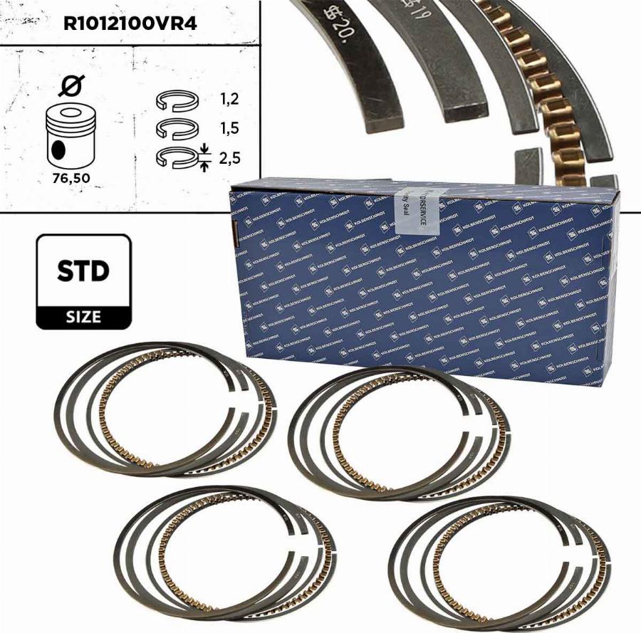 ET Engineteam R1012100VR4 - Jeu de segments de pistons droxauto.com