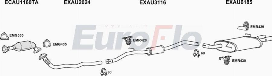 EuroFlo AUA520D 1011A00 - Échappement droxauto.com