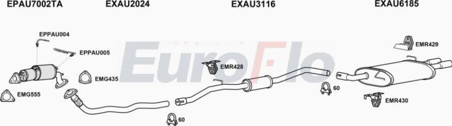EuroFlo AUA520D 1011D - Échappement droxauto.com