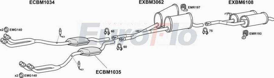 EuroFlo BM53535 2001A00 - Échappement droxauto.com