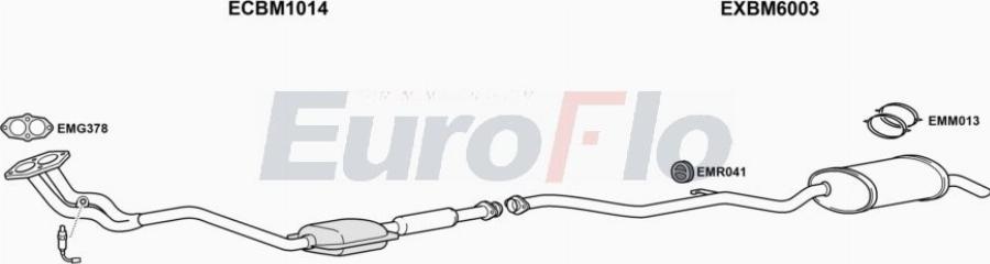 EuroFlo BM31818 5011A00 - Échappement droxauto.com