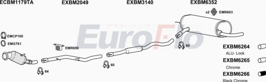 EuroFlo BM42020 4005B - Échappement droxauto.com